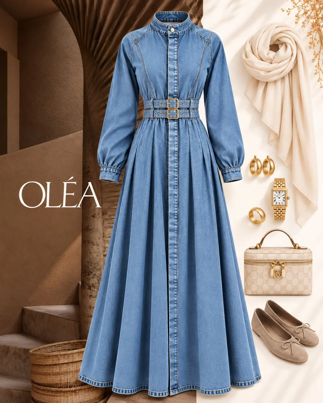Olea Denim Elbise